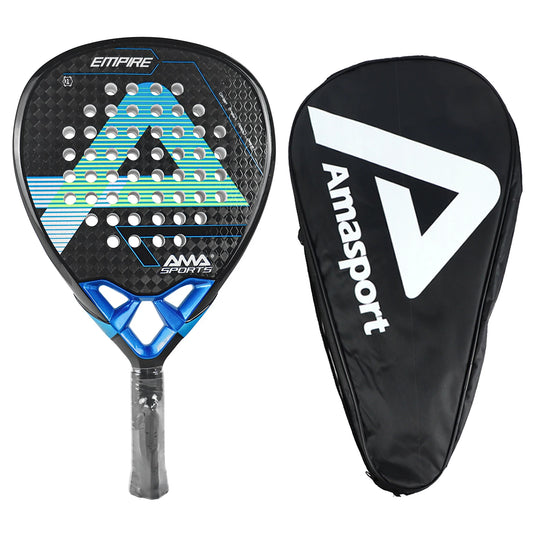 Padel-ketsjer med 12K kulfiberoverflade og EVA Memory Flex-skumkerne.